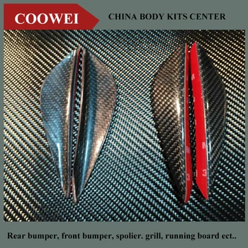 

New 4pcs/set Front Bumper Canards Universal Real Carbon Fiber Car Accessories Car Styling