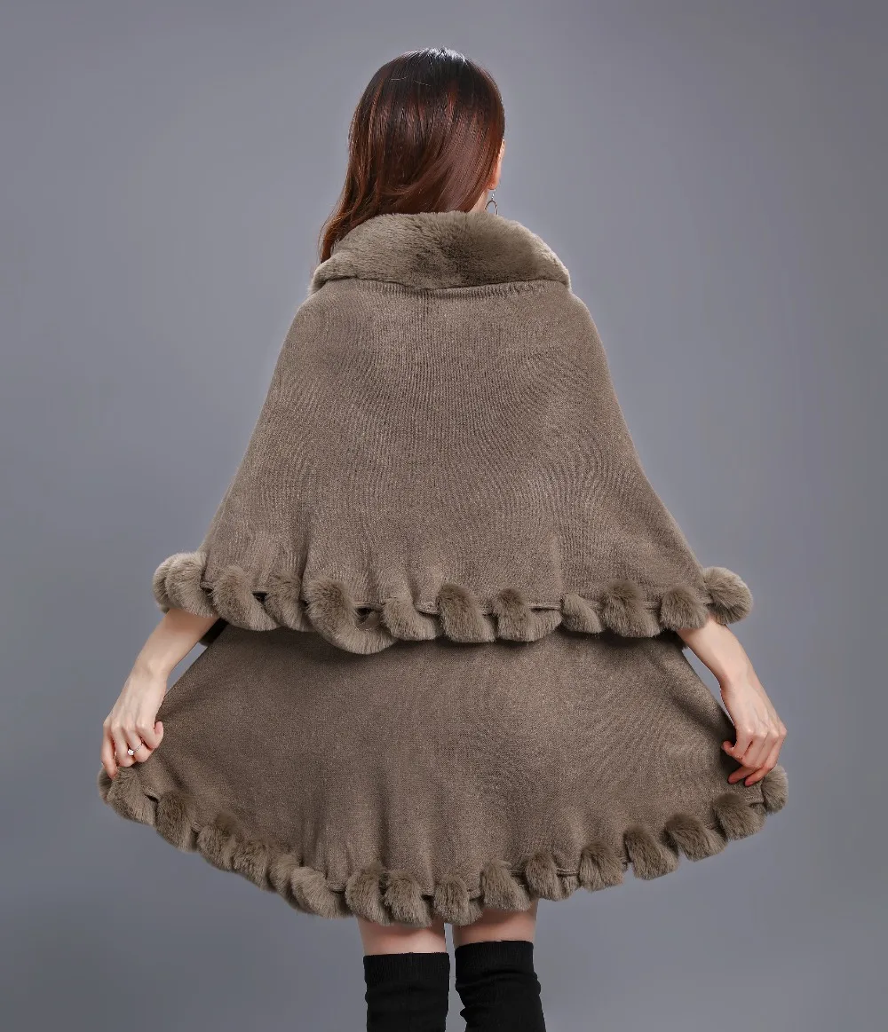 YISU плащ Женское пальто зимнее теплое Свободное пальто Зимняя трикотажная шаль модный дизайн пальто повседневная накидка верхняя одежда плащ