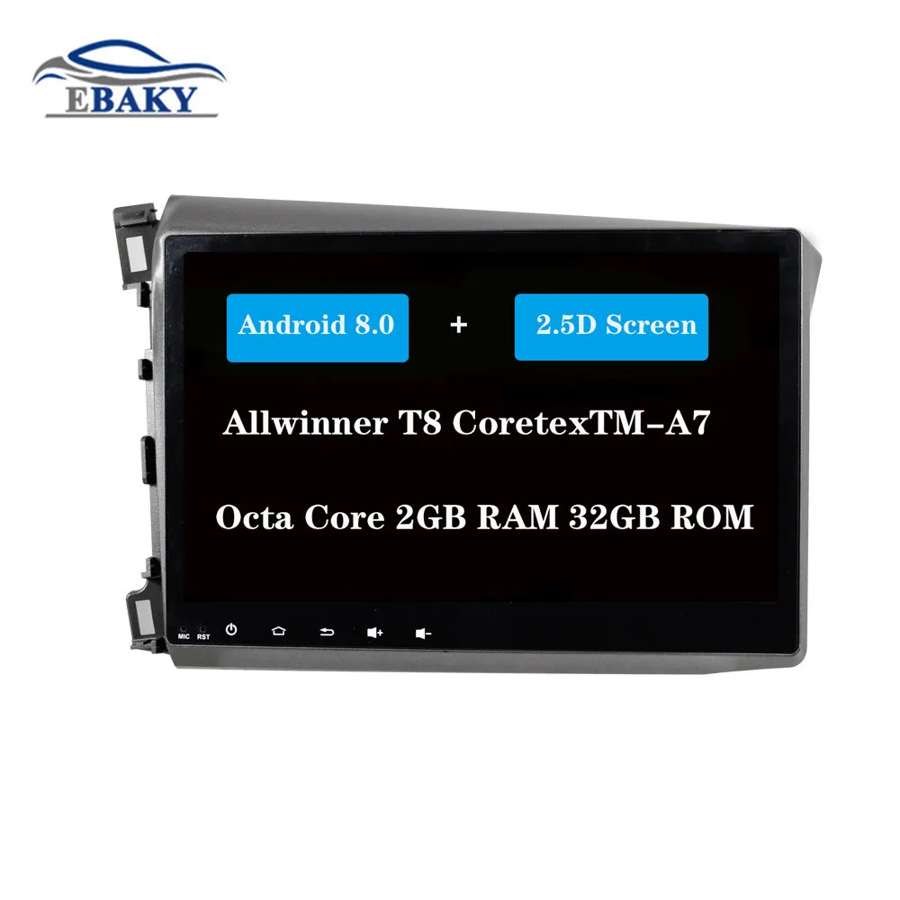 NaviTopia 9 дюймов Восьмиядерный Android 7 1 8 автомобильный DVD gps навигатор для Honda CIVIC 2012 2013