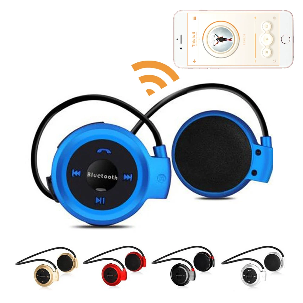 

Reotgtu New Mini Bluetooth Headphone Handsfree MP3 Player Wireless Stereo Sport Headset Support TF Card FM Headband Headphone