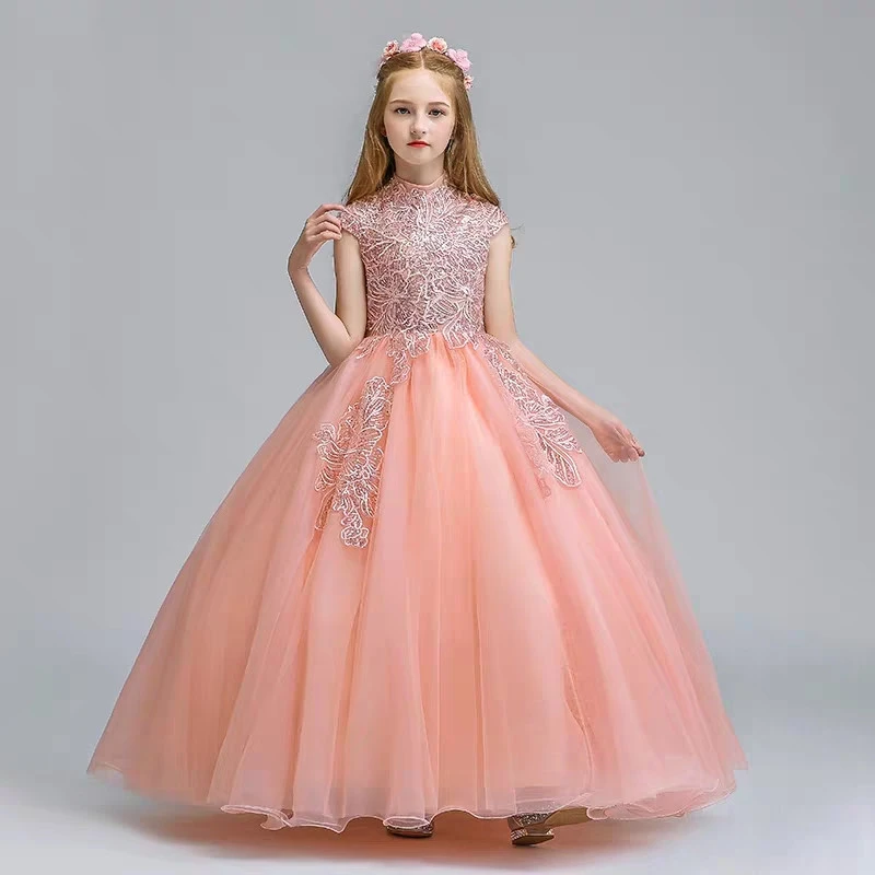 Vestido largo de tul de princesa para niñas y adolescentes, vestido de fiesta de cumpleaños y a la de 5 a 13 años|Vestidos| AliExpress