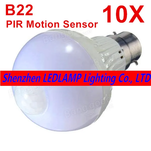 PIR Motion Sensor Lamp B22 220V Led Bulb 5W 7W 9W SMD 5730 automatic