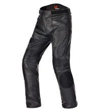 DUHAN Motorcycle motocross racing Protective Trousers windproof Waterproof warm PU Imitation Leather riding Sports Pants