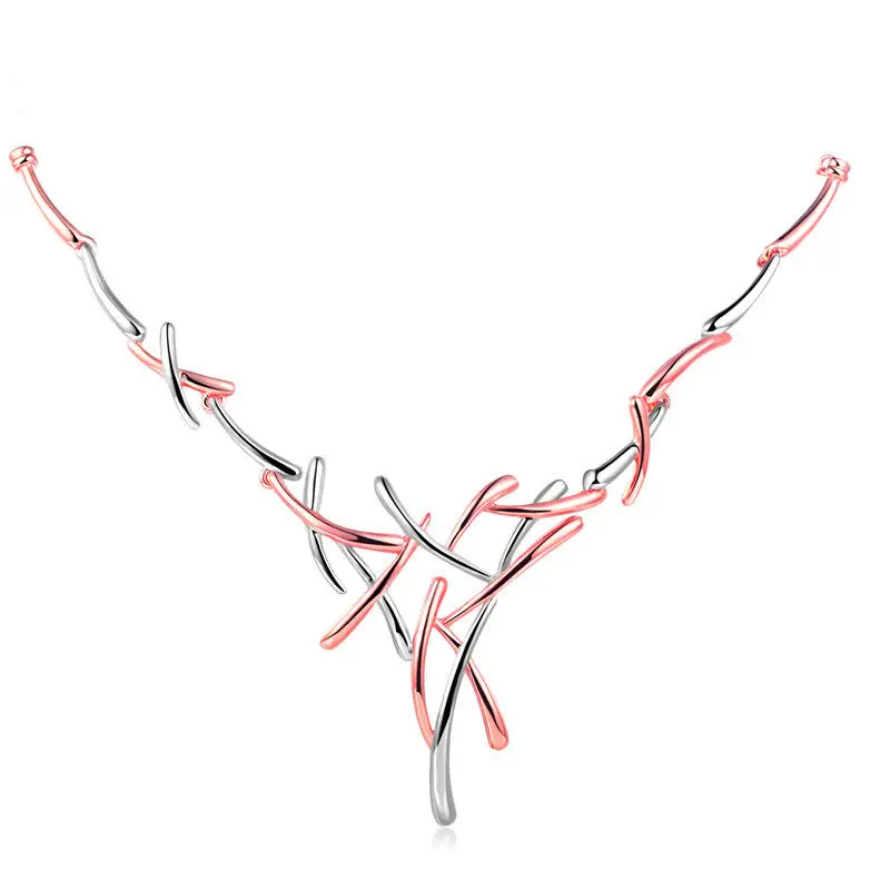 

Romad Multicolor Cross Pendant Necklaces for Woman Gold Silver Color Smooth Modern Female Tassel Necklaces Party Jewelery Z4