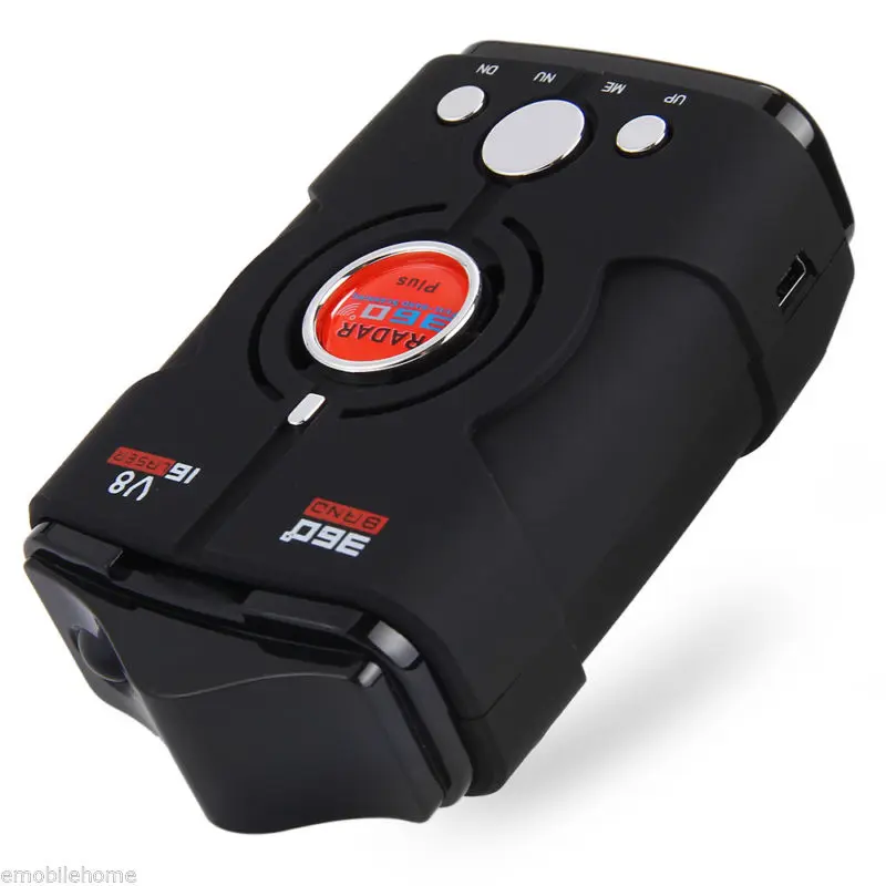Автомобильный Антирадары V8 360 градусов двуязычное голосовое Предупреждение Лазерная сигнализация 16-Band светодиодный Дисплей инструменты