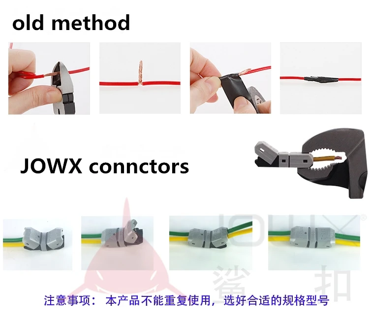 JOWX DI-1 10 шт. светодиодный свет 2 булавки встык 23 ~ 20AWG 0,3 0,5 SQMM для провода электрического кабеля Разъем Быстрый сращивания обжимной терминалы