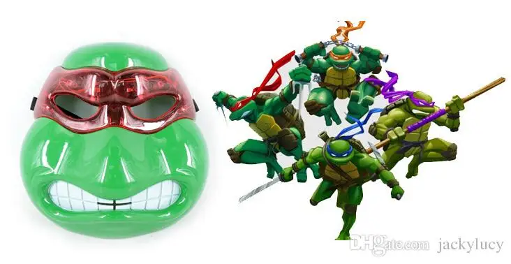  Superhero LED Flash Party Mask Hulk Ironman Spiderman TMNT Captain Americ COS Heros Avengers Cartoon Film for Kids Men Women Xmas Gift