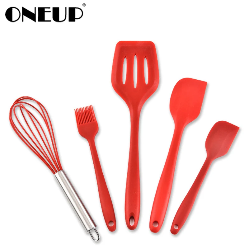 ONEUP 5 шт./компл. розовый/красный/черный силиконовый набор инструментов для