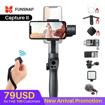 

Funsnap Caputure 2 3 Axis Smartphone Handled Gimba for IOS Andriod Gopro 7 6 5 Action Camera Stabilizer vs Zhiyun smooth 4