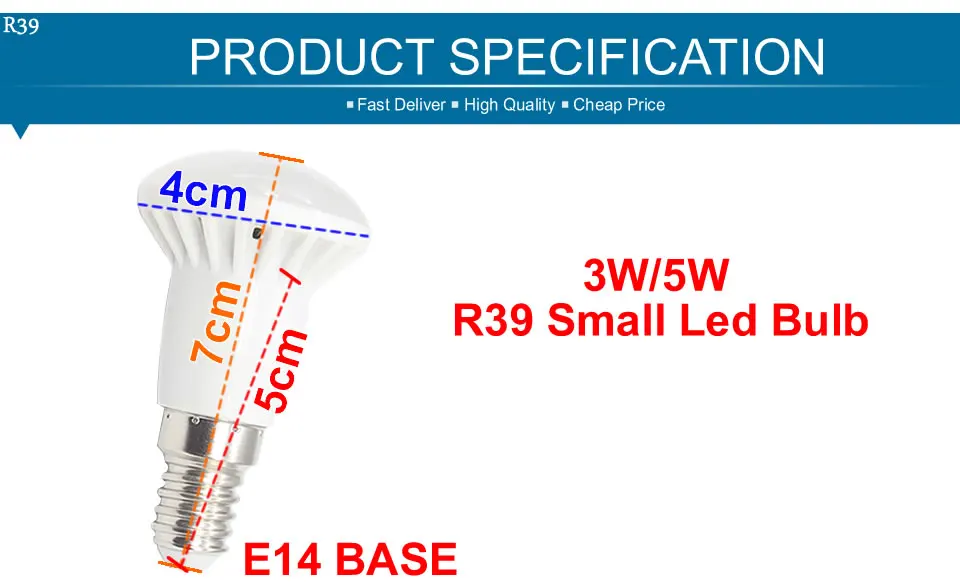 VisWorth R39 E14 светодиодный светильник 3 Вт 5 Вт R63 светодиодный лампы 7W 9W SMD2835 лампада Светодиодный точечный светильник Теплый Холодный белый свет, переменный ток 110V 220V Светодиодный светильник E27 B22