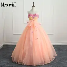 Бальные платья Mrs Win Сладкие цветы кружева элегантное великолепное шикарное платье для выпускного вечера Модные Вечерние вечернее платье на выпускной плюс размер платье