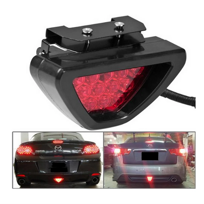 Flash Triangle Car Tail Lights Brake Light Fog Lamp Universal Red LED