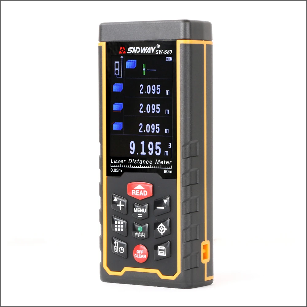  SNDWAY Digital Laser Distance Meter Camera USB Recharge Portable Colorful Screen Range Finder Range