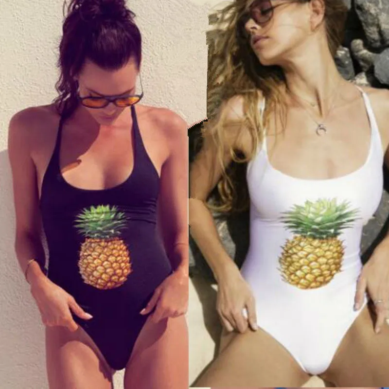 pineapple one piece bathing suit