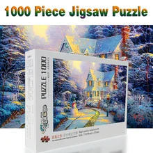Лидер продаж, головоломка, деревянная головоломка, 1000/1500 шт., масляная живопись, пазлы для взрослых детей, Рождественский подарок на год