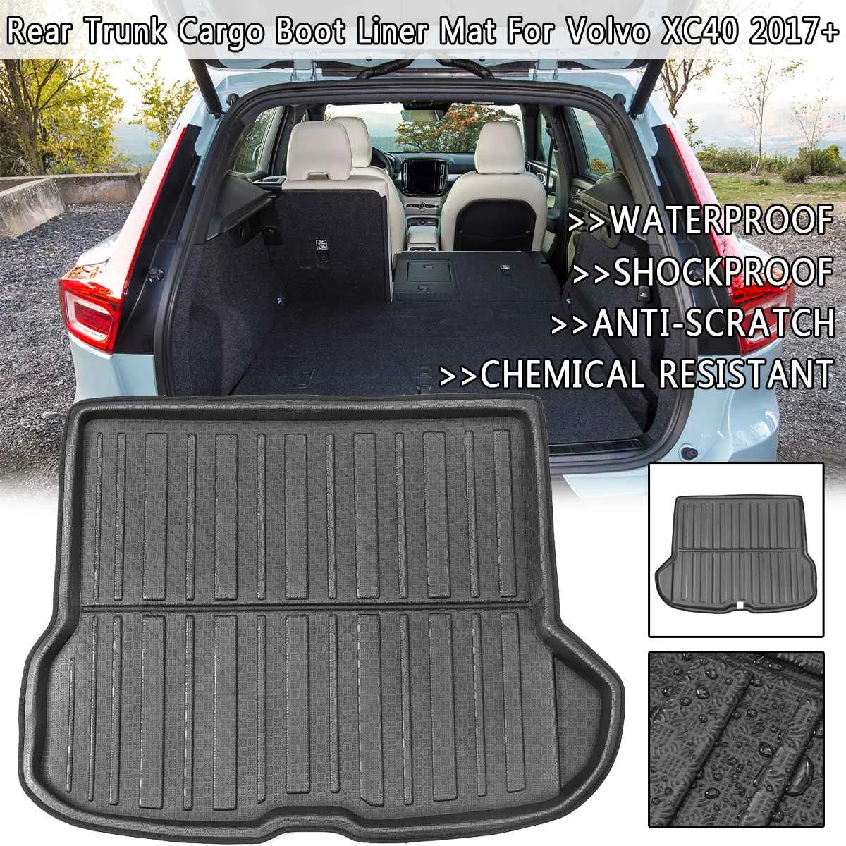 Custom Trunk Mat Floor Mat For Volvo Xc60 2018 2019 Full Coverage