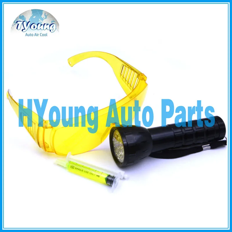 Auto Ac Repair Tools , Battery Powered Uv Led Lamps, Including Leak