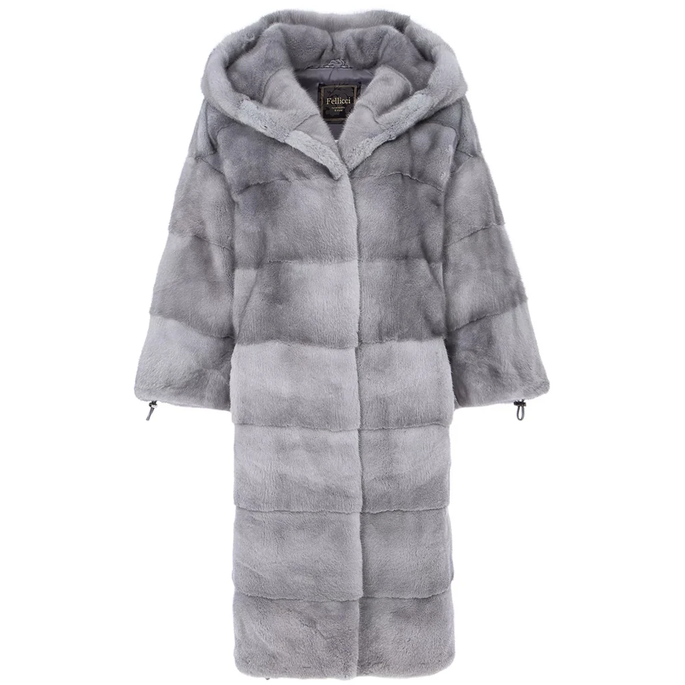 Mode Vison Femmes 2019 Pelt De Pleine Réel Nouvelle Capuchon Les Occasionnel Conception Arrivée Avec Main Pour Manteaux Import Hiver Mince Sapphire Fourrure Chaud Pardessus qww4AYt