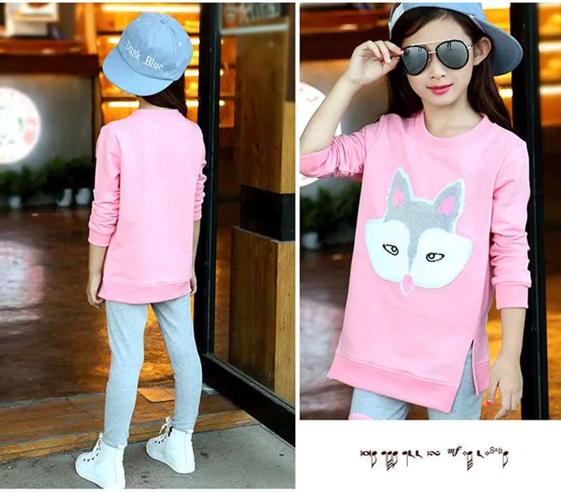  Fox Tshirt Tops Patch Leggings 2PCS Clothes Sets 7