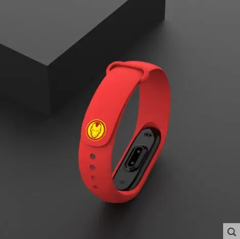 Горячая Марвел из Мстителей фильм герой для Xiaomi mi Band 4 3 2 Браслет ремешок mi band 3 2 наручный ремешок для mi band 2 3 4 силиконовый