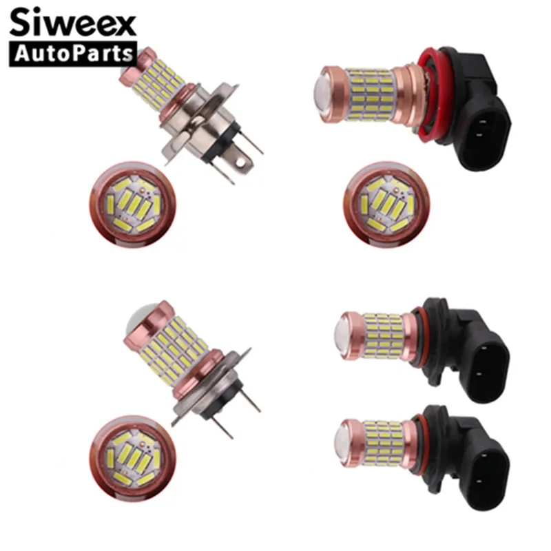 Высокий светильник 2x60 SMD 4014 H4 H7 H8/H11 9005 9006 Белый светодиодный 12V тормоз заднего хода туман светильник длительный срок службы потребляют меньше энергии