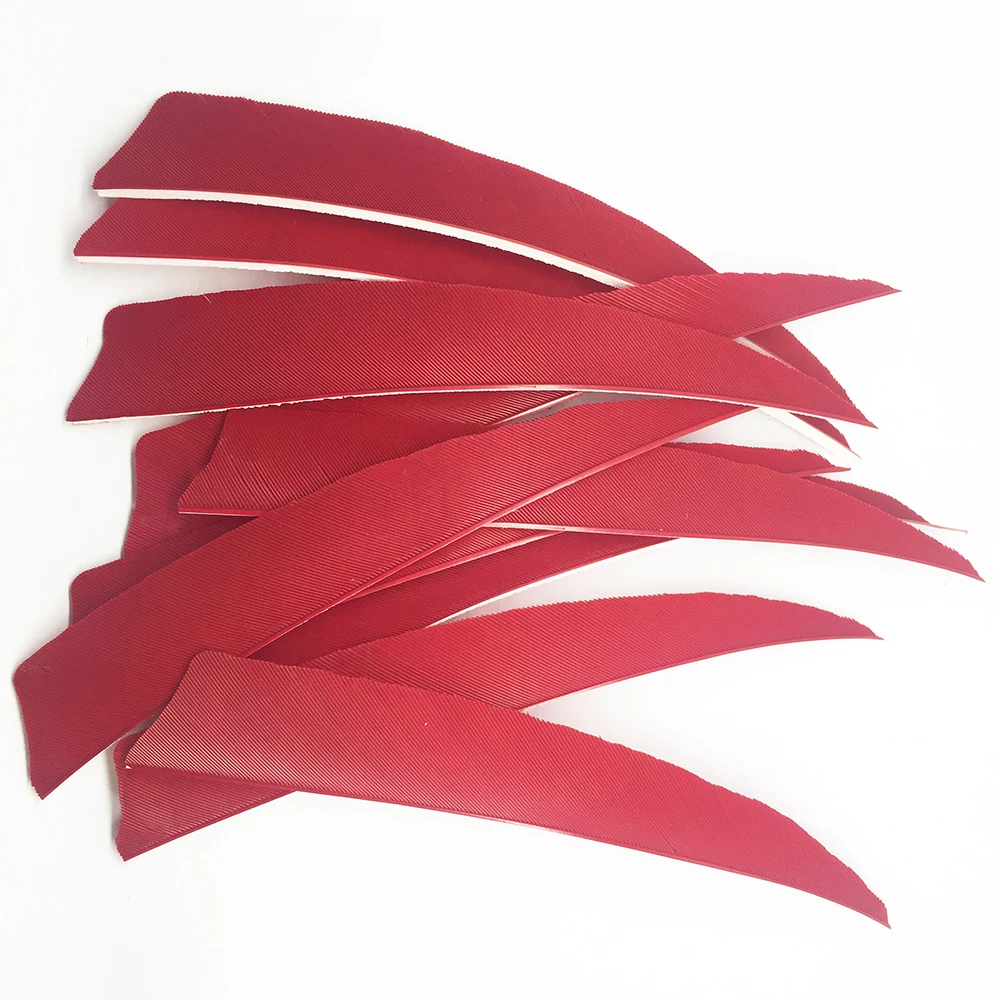 

20/40/60/80/100 PCS/bag 5" Red Turkey Feather For Wooden Bamboo and Reed Arrow Handcraft Fletching Bow and Arrow Feather FT03