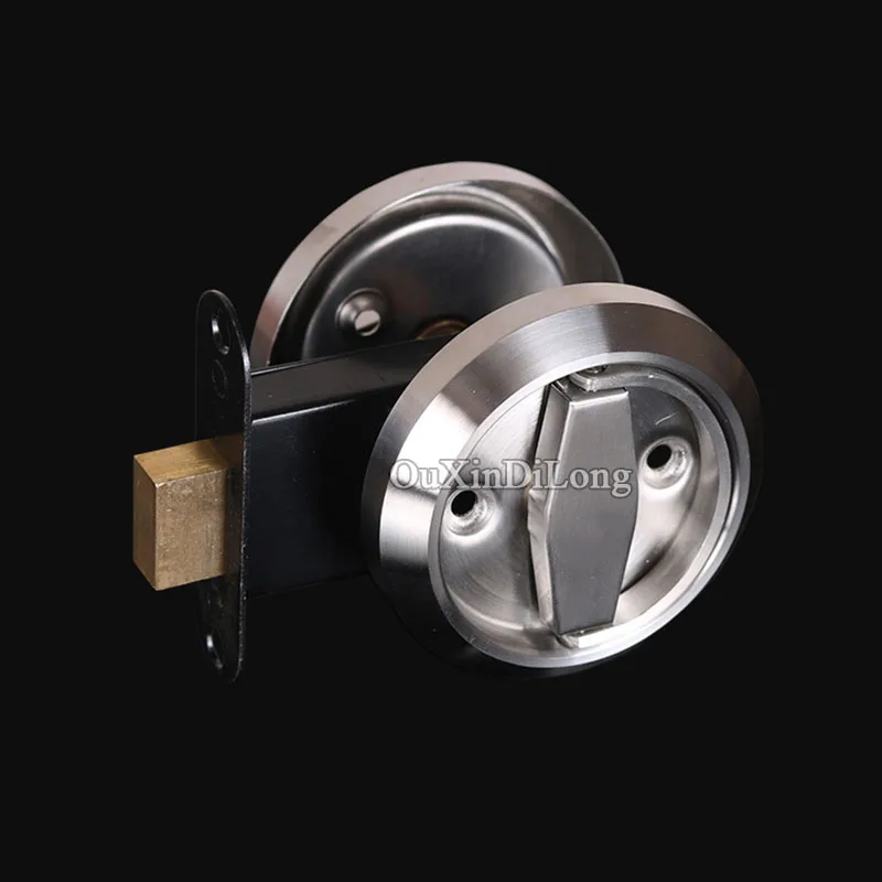 

NEW 304 Stainless Steel Cup Handle Recessed Door Handles Cabinet Invisible Pull Handle Fire Proof Set Disk Ring Lock