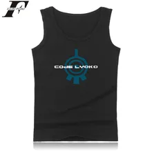 High Quality Code Lyoko Brand Bodybuilding Tank Top Letter Fashion Fitness Workout Tank Top Cotton Summer Vest XXS Plus Size