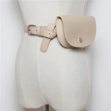 Роскошная кожаная женская поясная сумка, модная маленькая полукруглая поясная сумка для женщин, поясная сумка, сумка для телефона Pochete