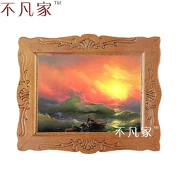 Dollhouse 1:12 scale Wholesale miniature classical Beautiful sunset oil painting D-16