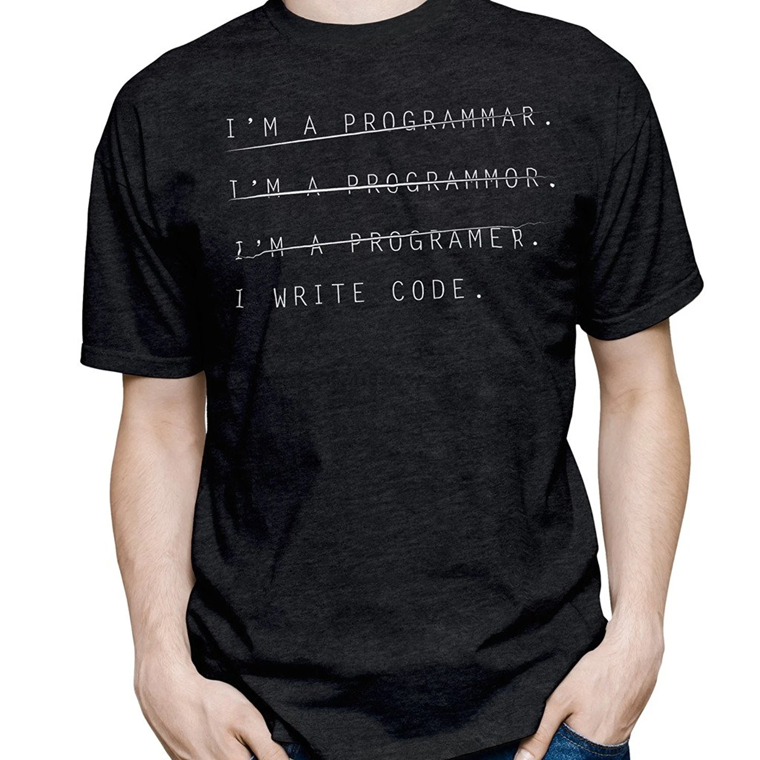 mens tshirt I A Programmer I Write Code Funny Computer Science T shirt ...