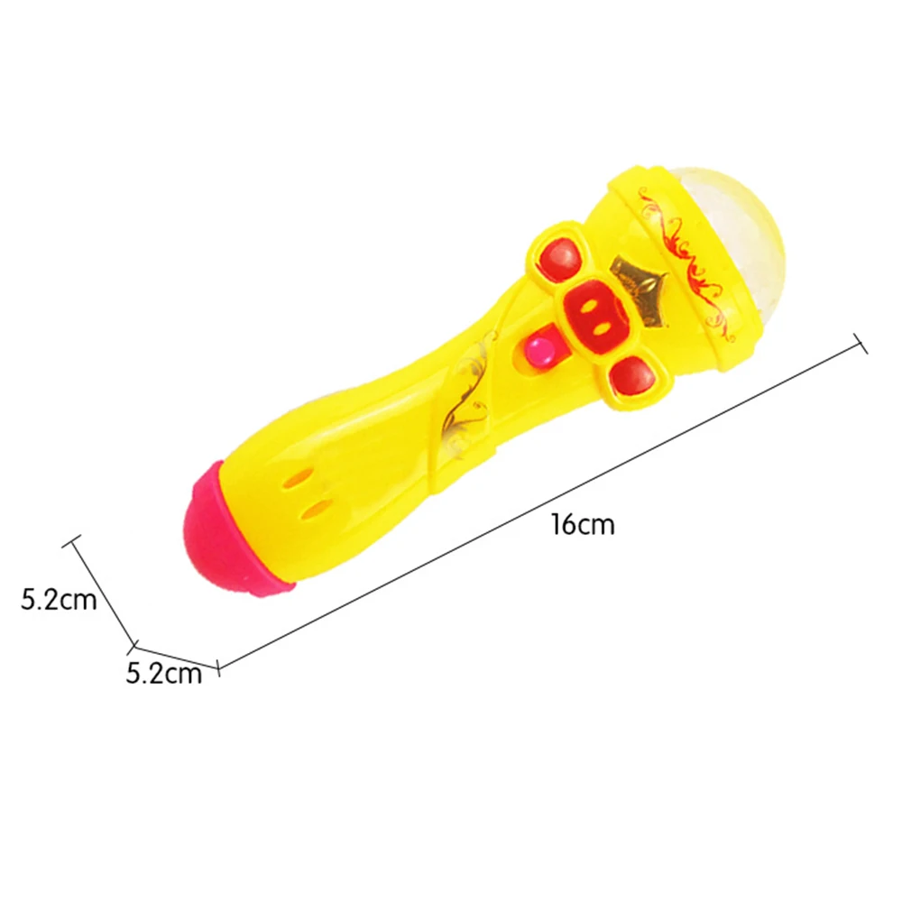 Забавные игрушки с подсветкой, беспроводная Волшебная вспышка, модель микрофона, музыкальная караоке, Милая мини-игрушка для детей, музыкальный инструмент, обучающая игрушка