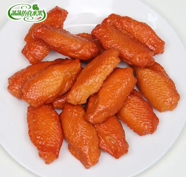 Beautiful PVC simulation chicken wings food model perfect for