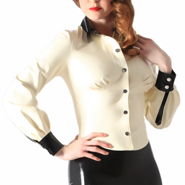 white latex pants