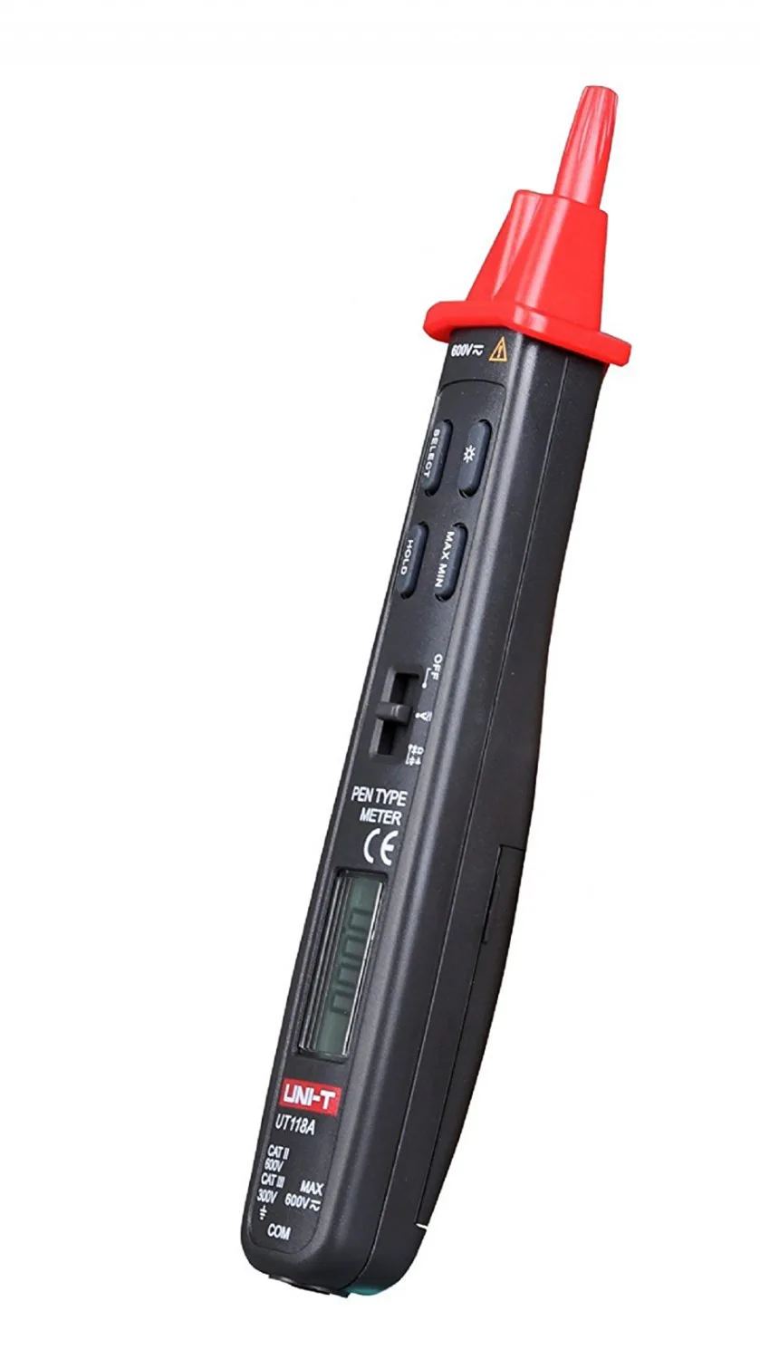 

UNI-T UT118A Pen Type Hold Digital Multimeter Instrumentation LCD AC/DC Voltmeter Resistance Capacitance Tester Diagnostic-tool