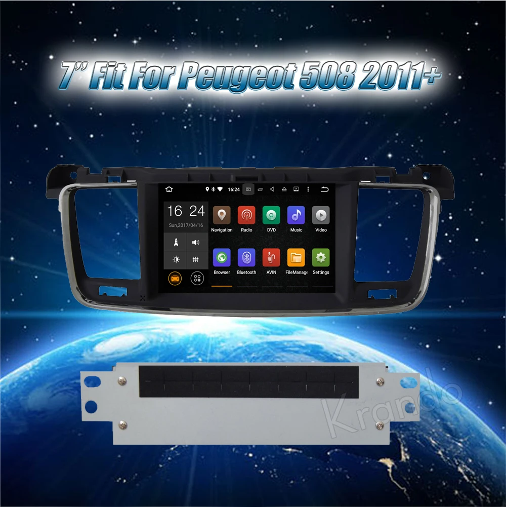Discount Krando Android 8.0 car dvd player for peugeot 508 2011-2016 multimedia gps radio navigation system wifi 3G BT Playstore 1