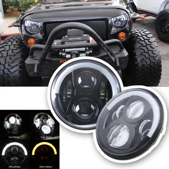 

2 pcs For Lada 4x4 urban Niva 7''Inch Round LED Headlights Hi/Lo Beam Fit 97-17 For Jeep Wrangler JK TJ LJ