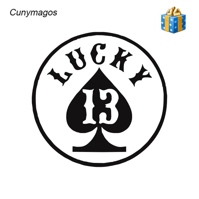 Cunymacos LUCKY 13 Spades Наклейка На Автомобиль Забавная наклейка на мотоцикл декоративные