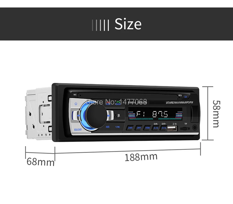 PHYEE 1 Дин Автомагнитола двойной USB быстрая зарядка Bluetooth стерео MP3 плеер аудио записи SD Aux A2DP ISO высокое Мощность Штатная 53