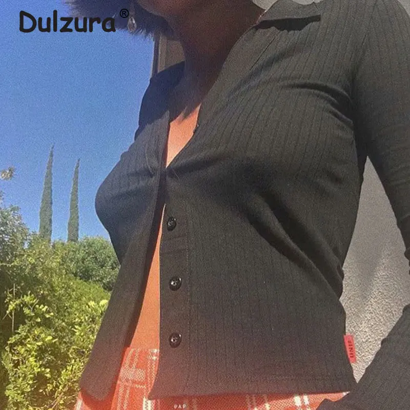 

Harajuku Solid Single Breasted Cardigans Women 2019 Summer Brand Turn-down Collar Knitted Sweaters Punk Style Jumper Streetwear