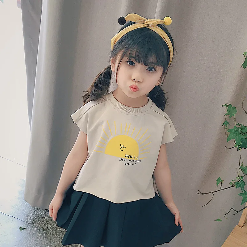 

2018 New Summer Fashion Baby Girl Short-sleeve Print T Shirt 9M12M18M24M3T4T Boys and Girls Summer Top Tee Shirts Girl Clothes