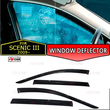 

Window deflectors for Renault Scenic III 2009- car window deflector wind guard vent sun rain visor cover car styling