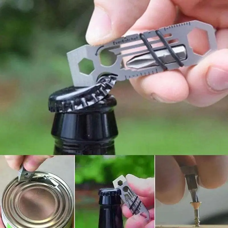 

Multifunctional Keychain Opener Pocket Travel Camping Equipment Practical Tiny Survival Hiking Outdoor Tools