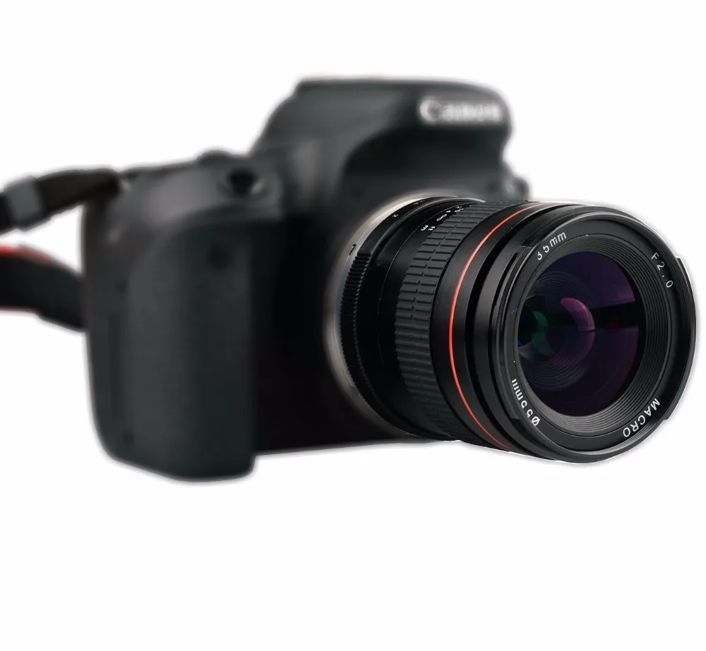 

CUJMH Lightdow 35mm F2.0 Fixed Focus Large Aperture Manual Full Frame Lens For Cannon 550D 600D 650D 750D 5D 5D2 DSLR Cameras