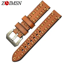 Ремешок для часов 26 мм Италия Кожа Мужчины Ремешки Для Наручных Часов Черный Коричневый Желтый Смотреть Ремешок Ремешок Из Нержавеющей Стали Buckel Пояс Застежка 20 мм 22 мм 24 мм