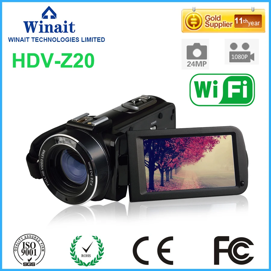 Winait Full HD 1080 P цифровая видеокамера, h.264 wi-fi видеокамера с 3.0 ''сенсорный дисплей Цифровая видеокамера