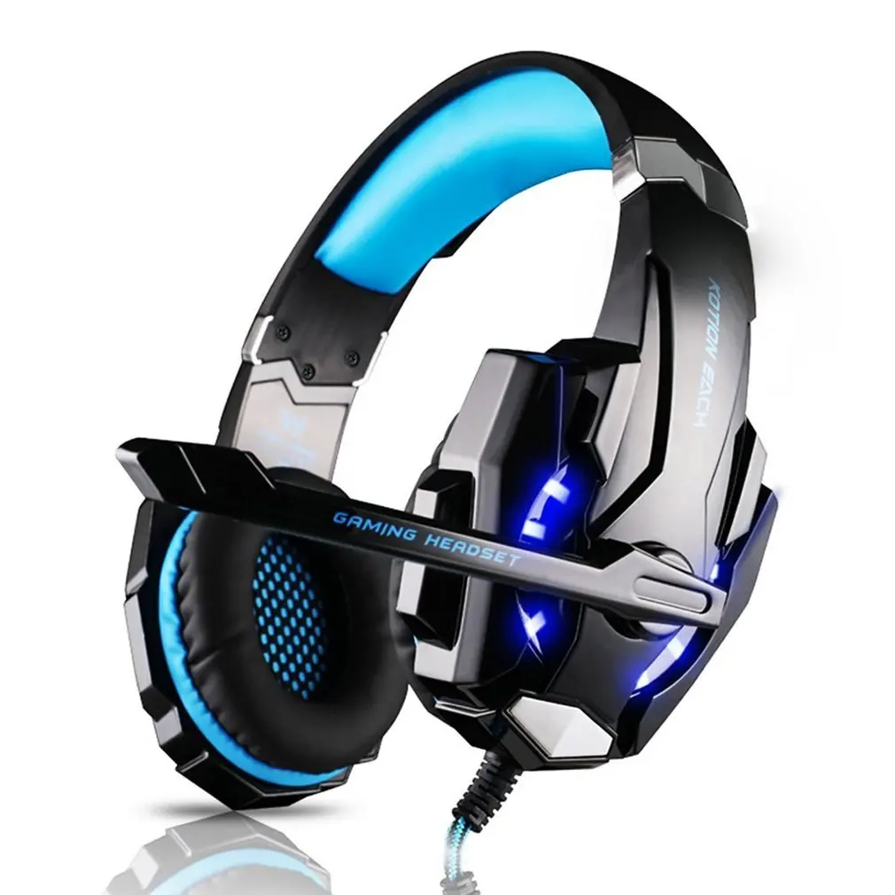 G9000 Over-Ear Gaming Headset 3.5mm Game Headphone Earphone With Microphone LED Light For Laptop Tablet Mobile Phones Headband