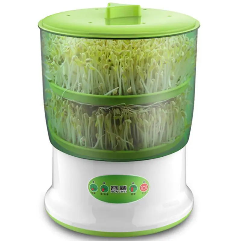 2-Tier Home Intelligence Bean Sprouts Machine Auto Seed Cereal Sprouter Growing 