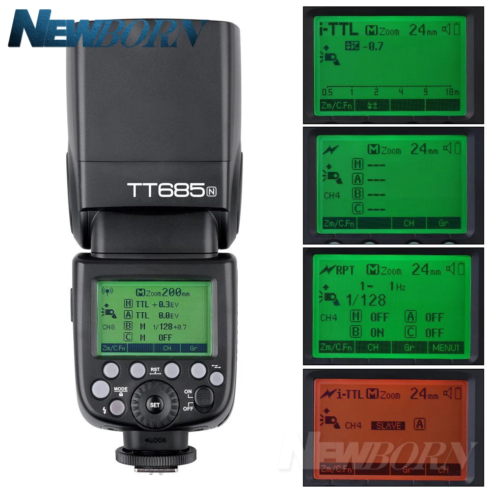 Godox TT685N ttl камера вспышка 2,4 ГГц Высокая скорость 1/8000s GN60+ Xpro-N ttl беспроводной передатчик для Nikon D7500 D850 D500 D4+ подарок