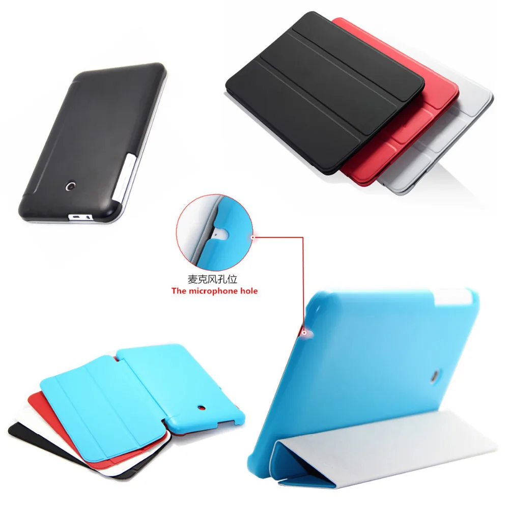 

Slim Lightweight Flip Stand PC + PU Leather Skin Case Cover Funda Capa For Asus FonePad 7 FE170CG FE170 FE7010CG K012 Tablet
